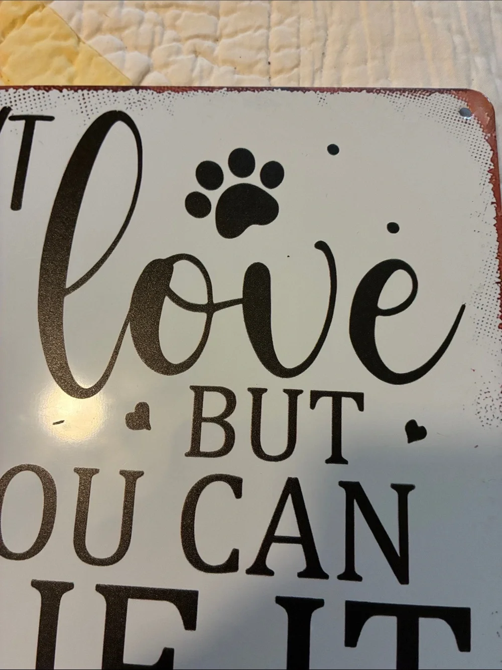 Rescue Love Decorative Wall Sign - White